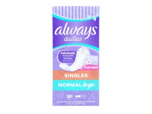 Always-Dailies-Singles-Normal-To-Go-Panty-Liners-Fresh-x-20