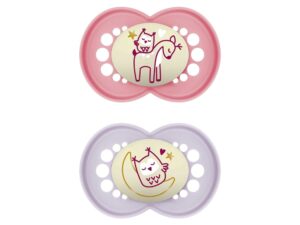 Mam-Night-Pink-Soother-6m+-2Pk